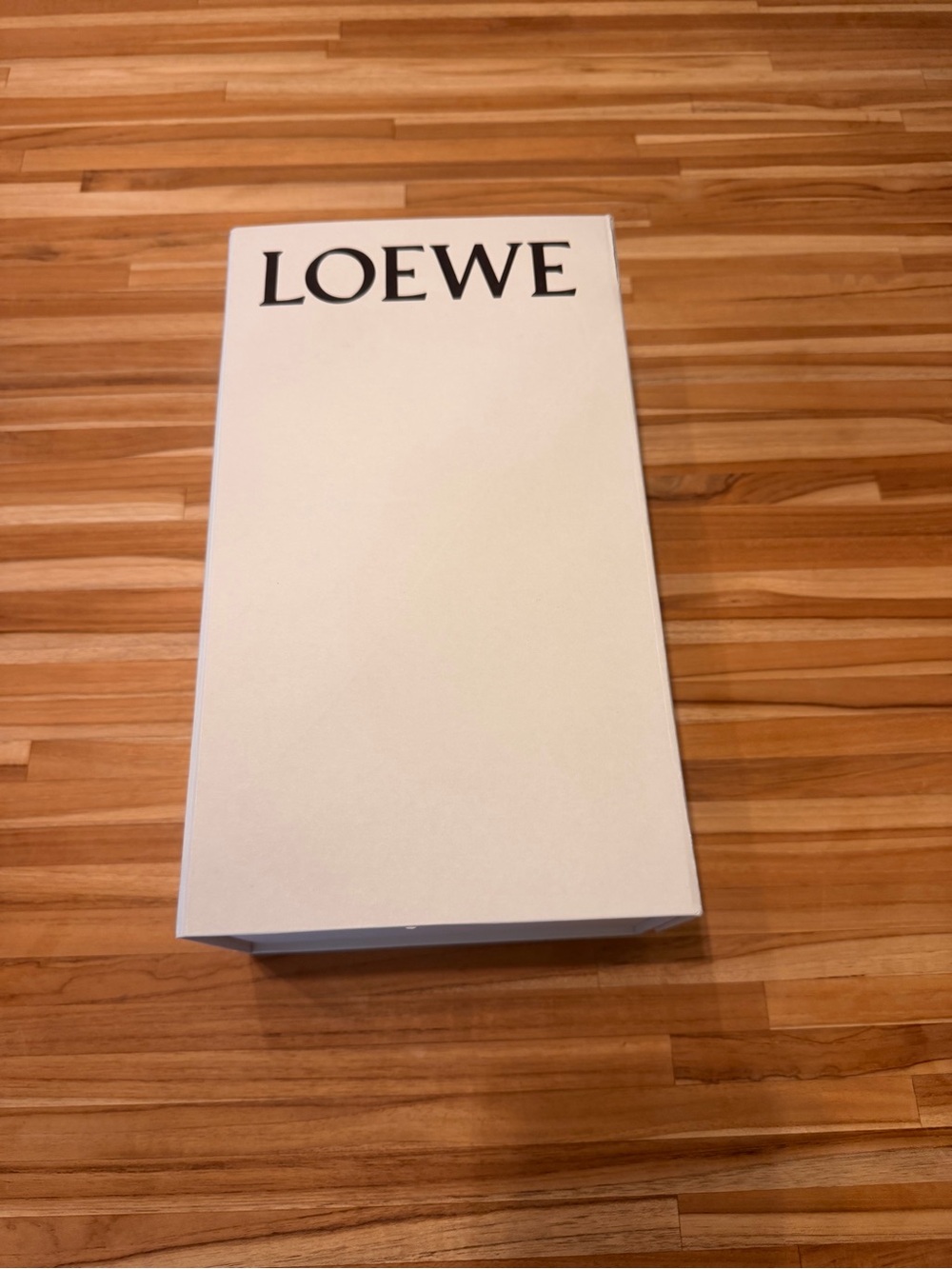 LOEWE White Decorative Box with Black Logo - Minimalist Accent